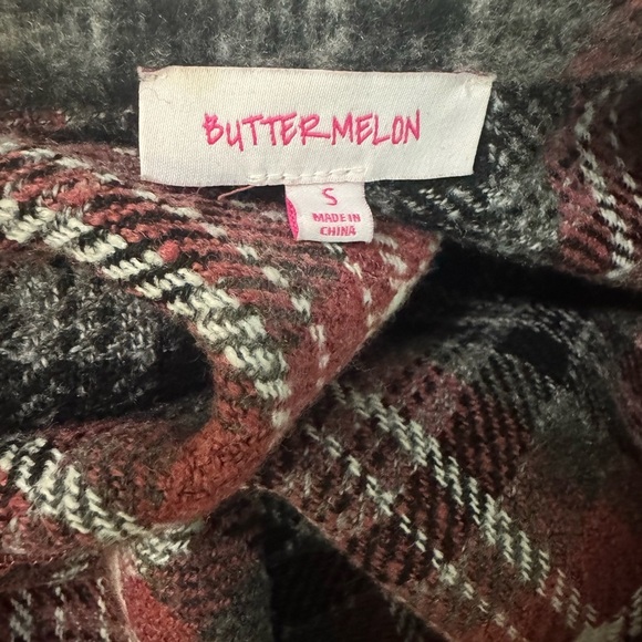 Plaid Button-Up Jacket - Picture 3 of 3